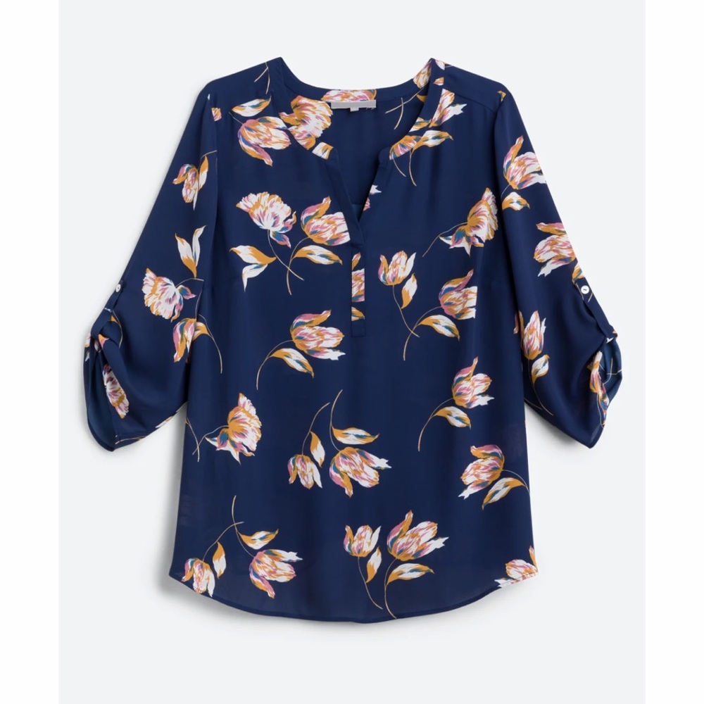 Daniel Rainn Koda Split-Neck Blouse - 3x - NWT